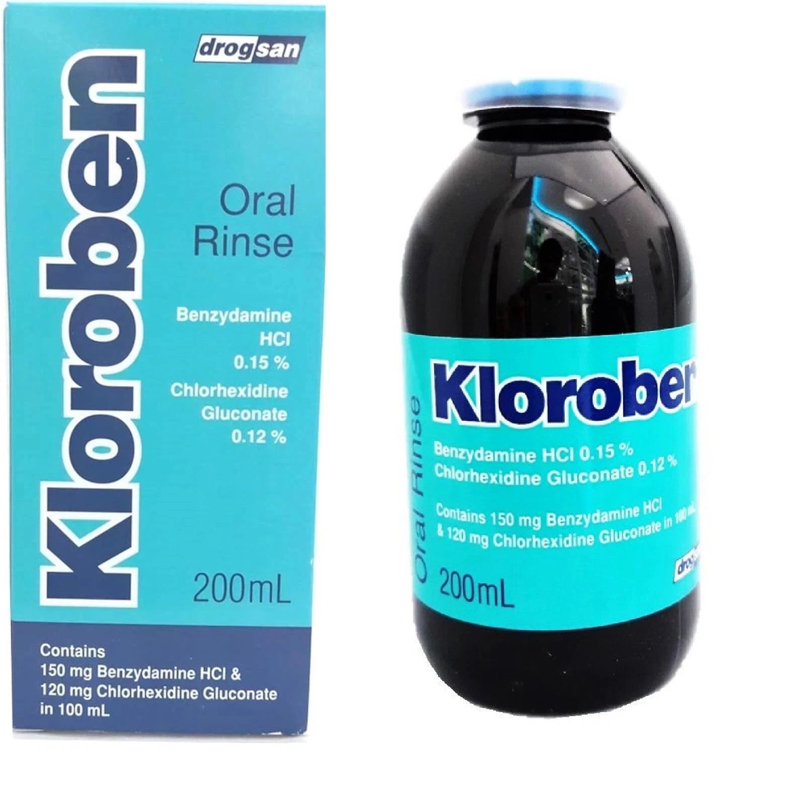 Kloroben Oral Rinse Mouthwash For Hygiene Fresh Breath, Plaque Control - 200ml
